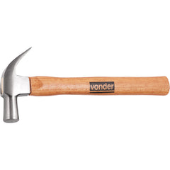 Martelo unha 27mm aço forjado polido cabo madeira Vonder