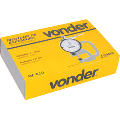 Medidor de Espessura 0 à 10 mm Me 010 Vonder