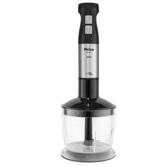 Mixer PMX2000 800W 127V 3 em 1 Philco Preto Processador Com Jarra Copo e Batedor de Claras