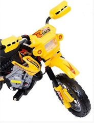 Moto elétrica infantil motocross amarela - Bel Brink