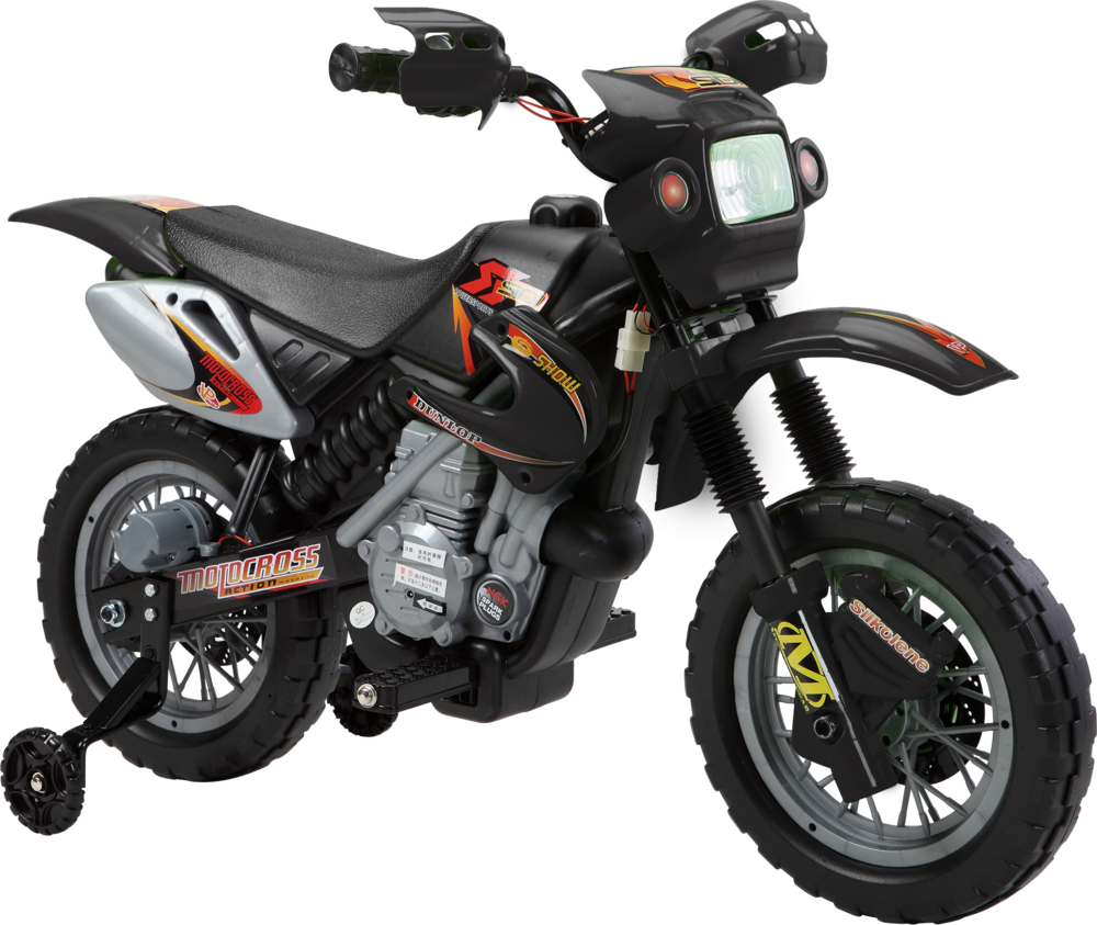 Moto elétrica infantil motocross preta - Bel Brink