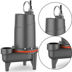 Motobomba Submersível para Esgoto Lepono ASEV 432 0,4 HP Trifásica 220V