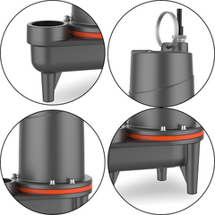 Motobomba Submersível para Esgoto Lepono ASEV 432 0,4 HP Trifásica 220V