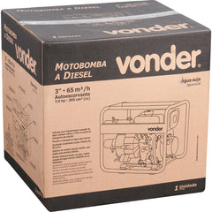 Motobomba à diesel 3" 7hp 4 tempos manual água suja Vonder