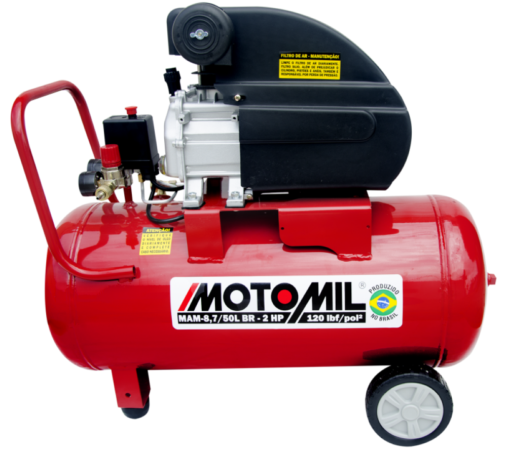 Motocompressor 120Lbs 2HP 220V Nacional MAM-8,7/50BR Motomil