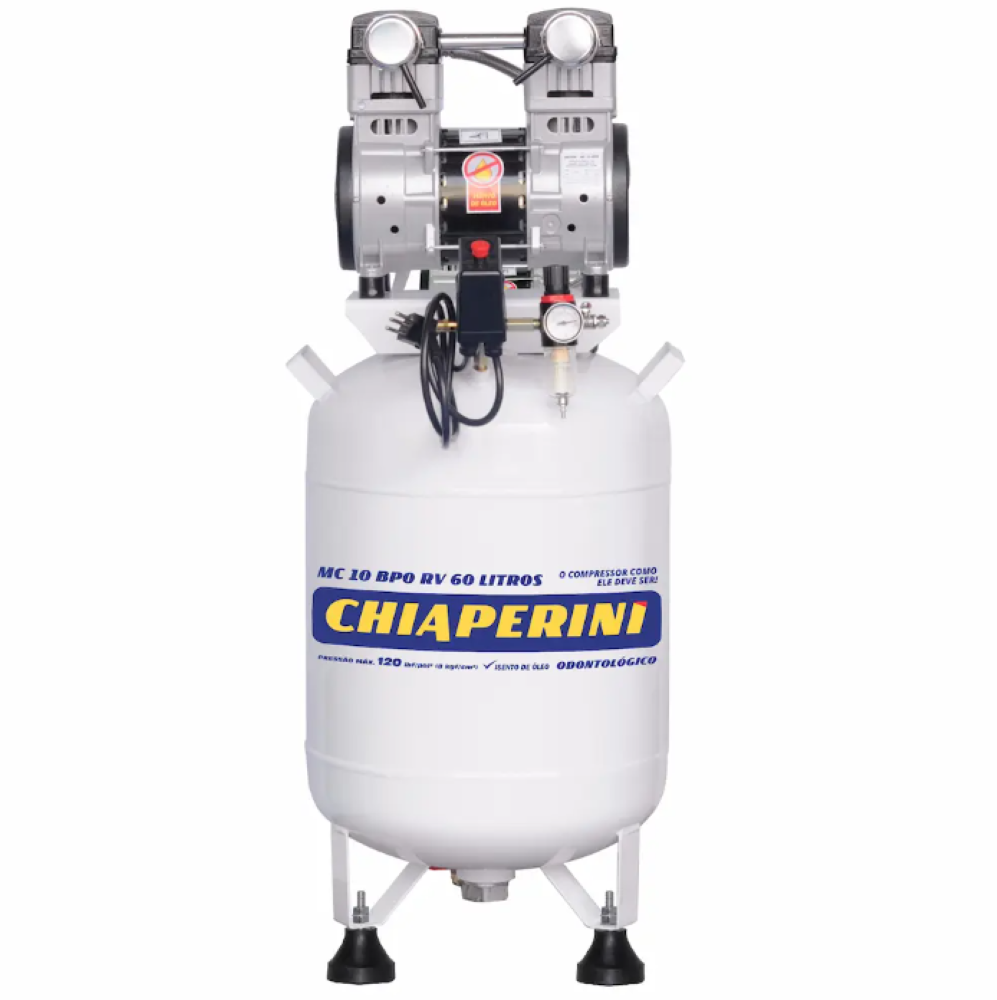 Motocompressor Odontológico s/Óleo 60L MC10 220V Chiaperini