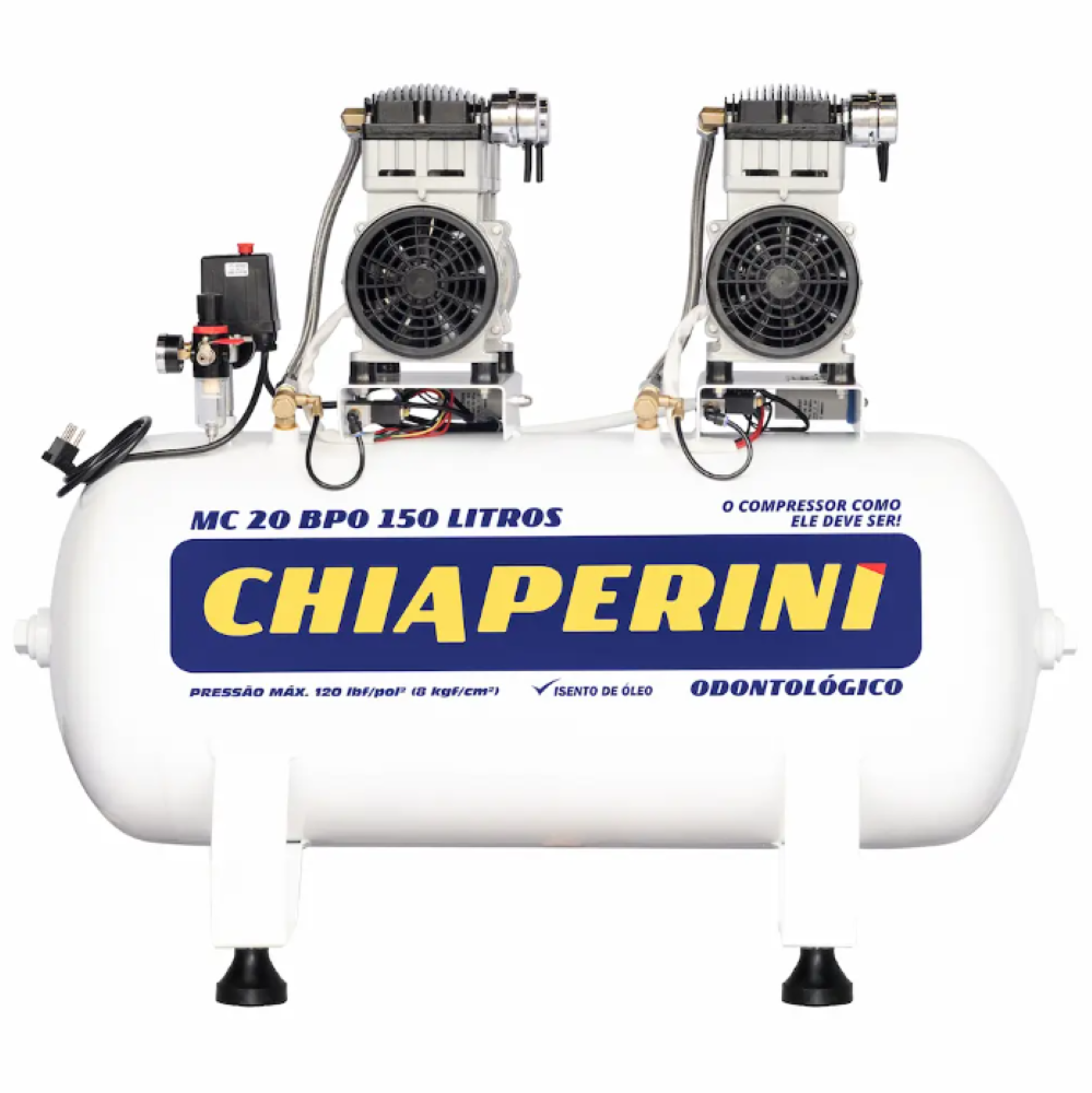 Motocompressor Odontológico sem Óleo MC20 150L Chiaperini