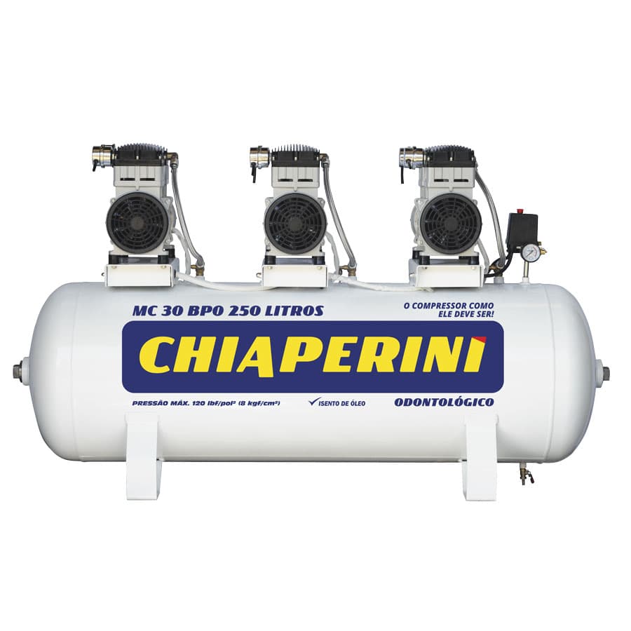 Motocompressor Odontológico s/Óleo MC30 250L Chiaperini