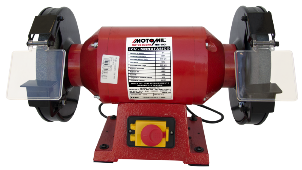 Motoesmeril 1 HP Monofásico 220V 60Hz MM-100I Motomil