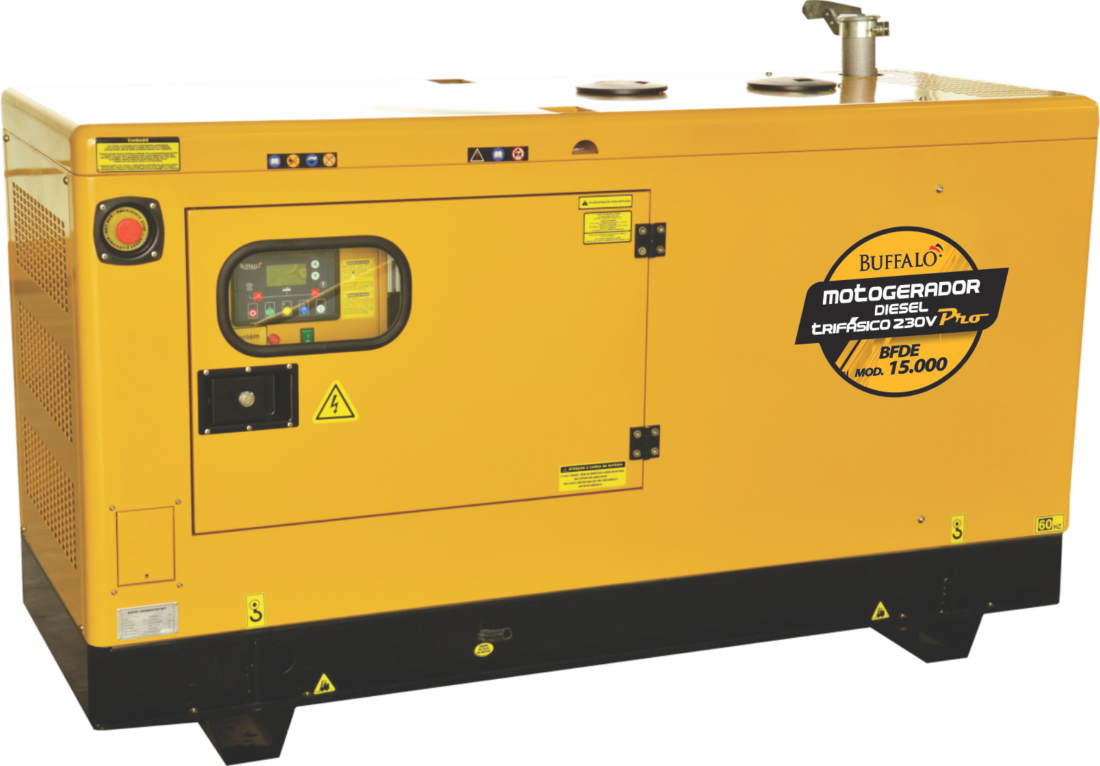 Motogerador Diesel Buffalo 15KVA Trif 380V P Elét c/Bateria