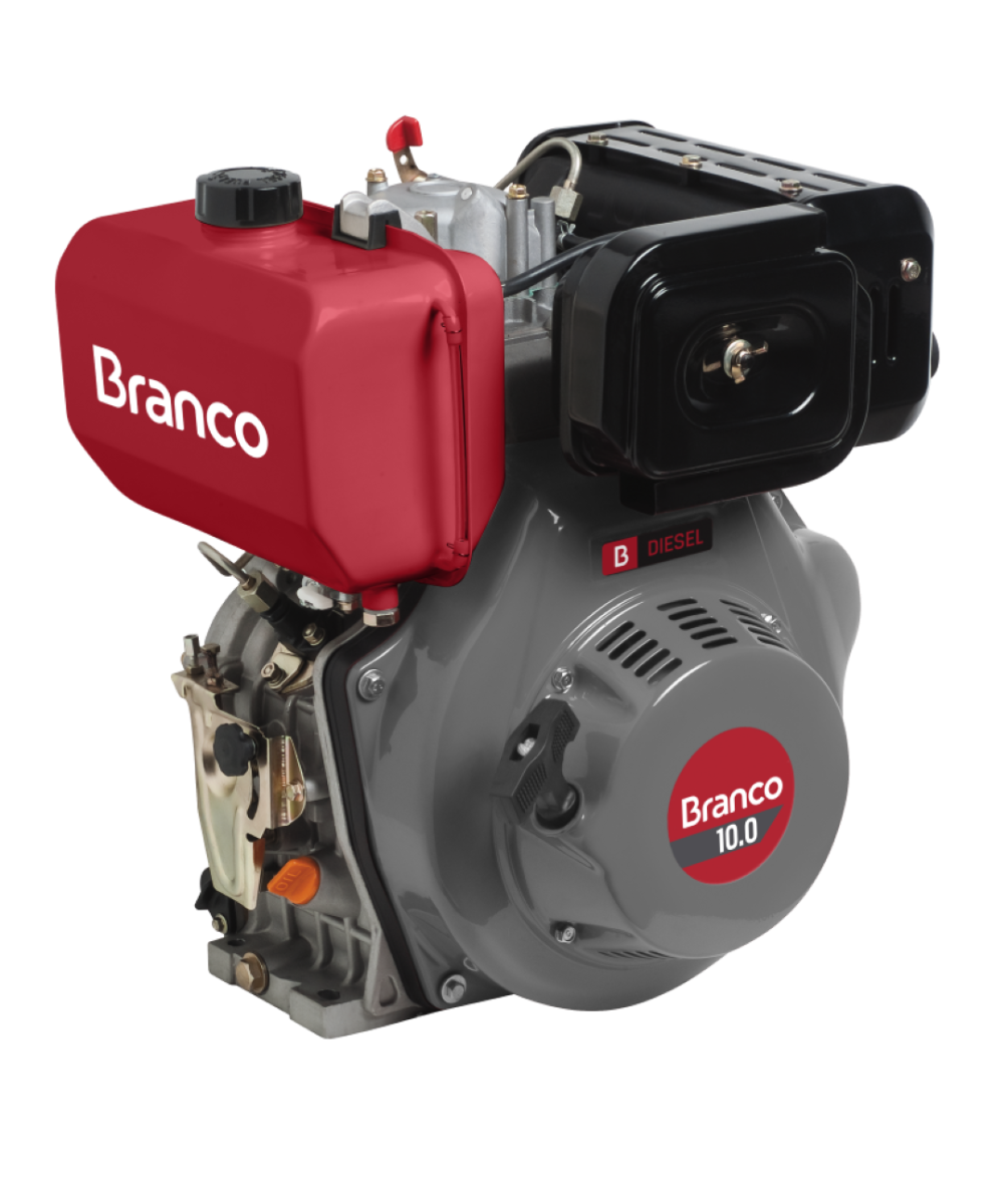 Motor Diesel 10,0CV Eixo H Partida Manual BD-10.0 Branco