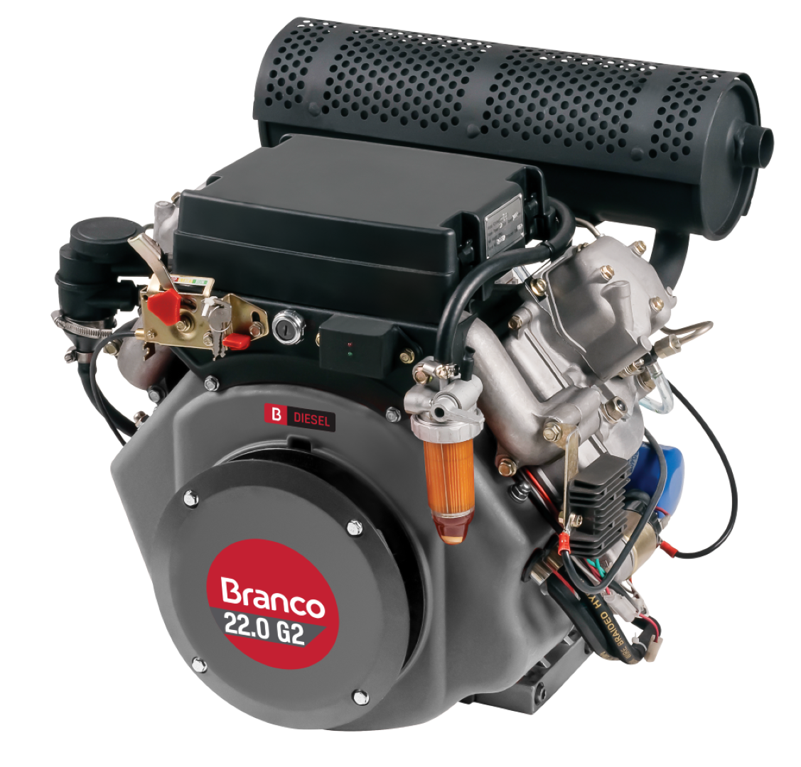Motor Diesel 22,0CV Eixo H Partida Elétrica BD-22.0 G2 Branco