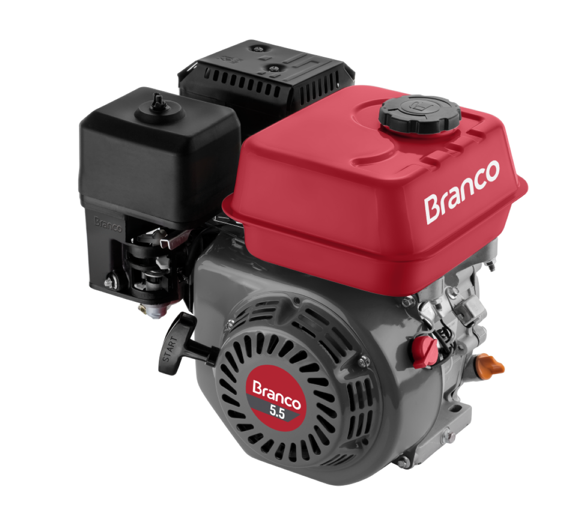 Motor Gasolina 5,5CV Eixo H Partida Manual B4T-5.5H Branco