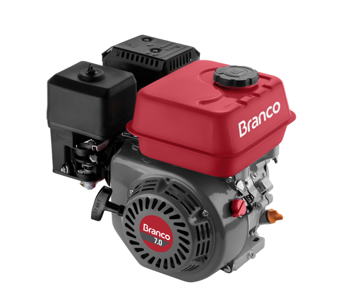 Motor Gasolina 7,0CV Eixo H Partida Manual B4T-7.0H Branco