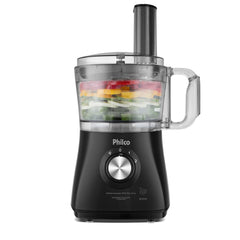 Multiprocessador 800W Philco Preto 5 em 1 Rala Processa Liquidifica Espreme Fatia Pica 127V