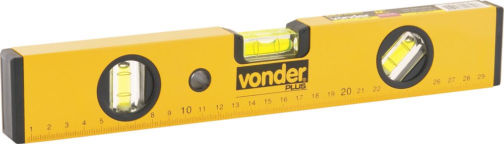 Nível alumínio 14" 3 bolhas base magnética - Vonder Plus