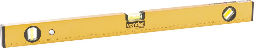 Nível alumínio 24" 3 bolhas base magnética - Vonder Plus
