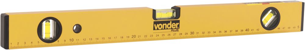 Nível alumínio 36" 3 bolhas base magnética - Vonder Plus