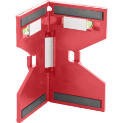 Nível de canto 125x80mm 3 bolhas base magnética - Nove54