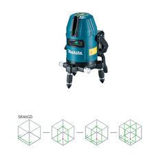 Nivelador Laser Linhas Cruzadas 4 Verticais 1 Horizontal 10 M Sem Bateria Sem Carregador SK40GDZ Makita