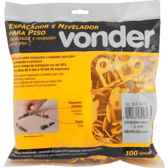 Nivelador Piso Amarelo 1,50mm com 100 peças Vonder