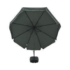 Ombrellone Suspenso Búzios 360° 3m Cinza + Base Preta Bel
