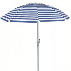 Ombrellone Listrado Branco/Azul Articul Alumínio 2,50m Bel Lazer