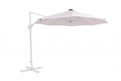 Ombrellone Ferrara Branco Suspenso 3,00m Alumínio LED Bel Lazer