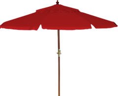 Ombrellone Madeira Cobertura PVC Manivela 2,70 metros Vermelho