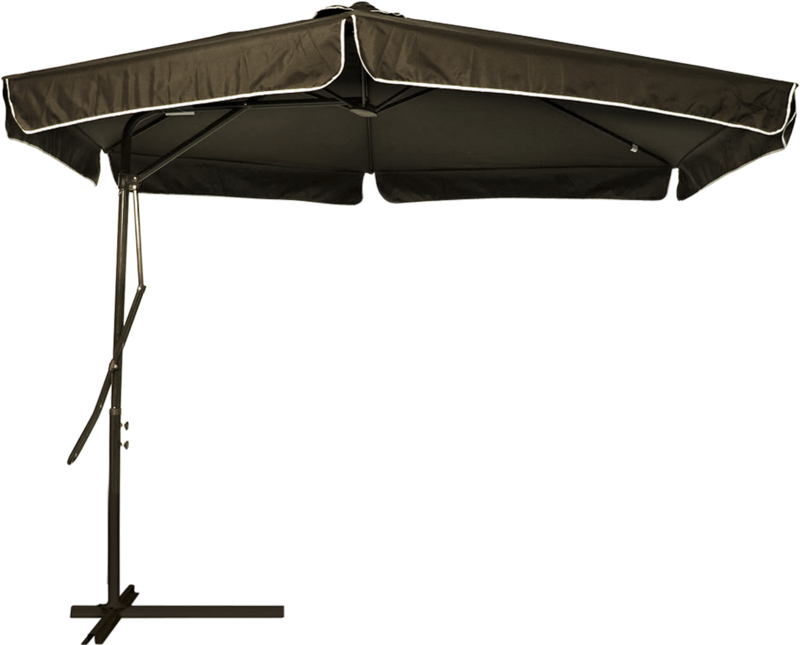 Ombrellone Suspenso Regulável Alavanca Marrom 3,00 metros