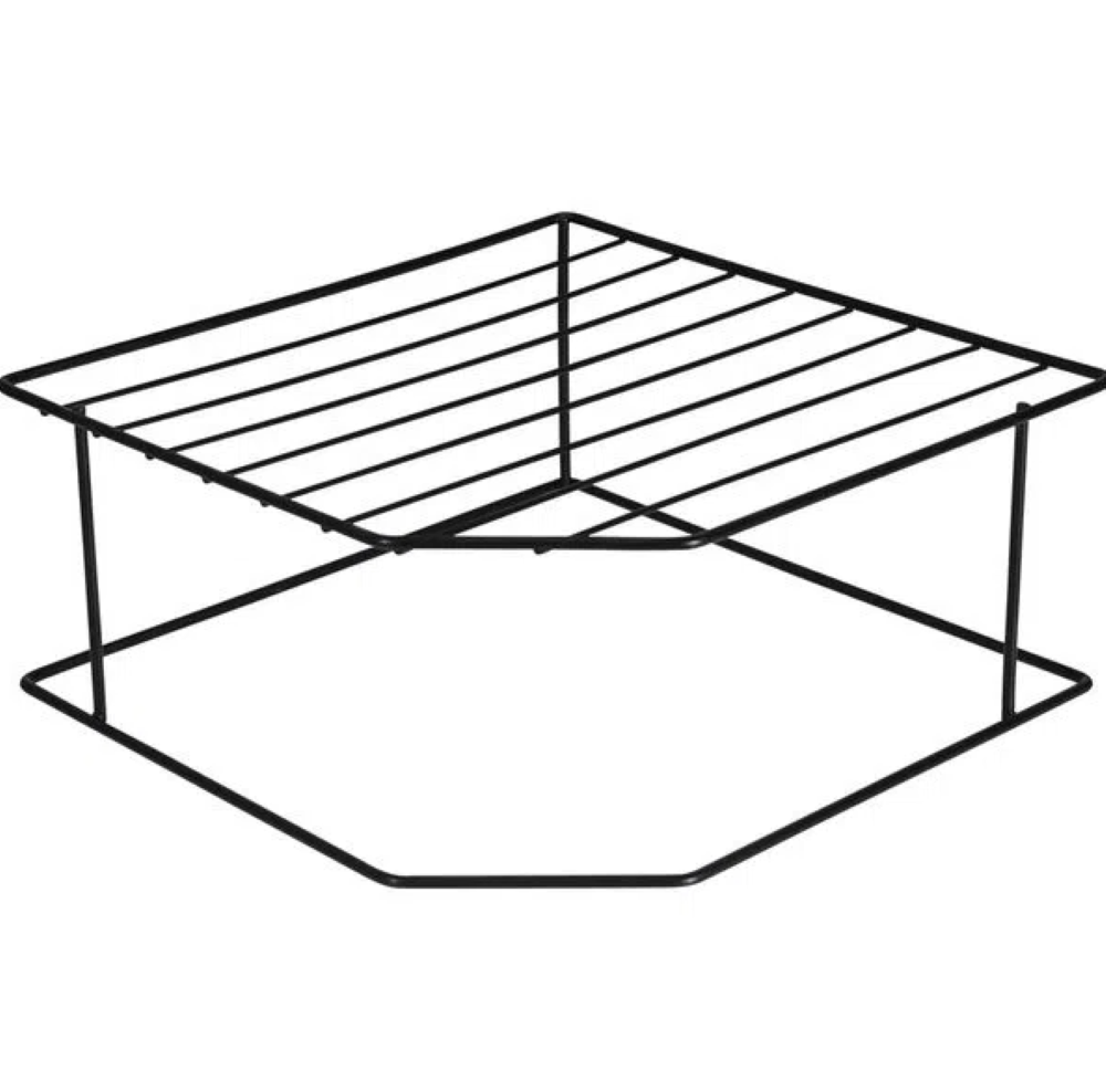 Organizador Pratos Horizontal 2 Níveis Preto Bel