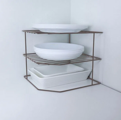 Organizador Pratos Louças para Pia Horizontal 3 Niveis Metalizado Lavanda 990846 Bel