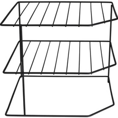 Organizador Pratos Horizontal 3 Níveis Preto Bel