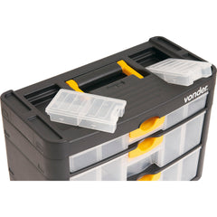 Organizador plástico 400x200x285mm 3 gavetas opv0400 Vonder