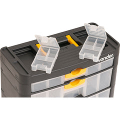 Organizador plástico 400x200x285mm 3 gavetas opv0400 Vonder