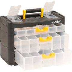 Organizador plástico 400x200x285mm 3 gavetas opv0400 Vonder