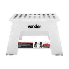 Banqueta plástica dobrável 355x285x220mm 150kg Vonder
