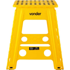 Banqueta Plástica Dobrável Amarela Altura 450 Mm Vonder