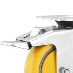 Rodizio Giratório Freio 4 Média 100kg Pvc Poliur Vonder