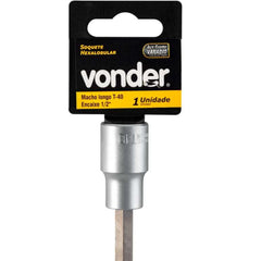 Soquete Hexalobular Encaixe 1/2'' Longo T40 Vonder