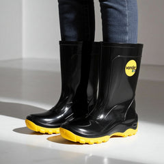 Bota Infantil Preta e Amarela Pvc c/ Forro Tam. 24/25 Vonder - Guimepa