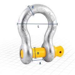 Manilha p/ cabo de aço 5/8" curva pesado galv Vonder Plus