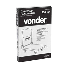 Carrinho plataforma 300kg plástico Vonder