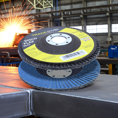 Flap Disc 115 mm G40 Fibra Reto Azul Aço e Inox Tradestar