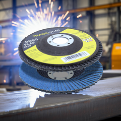 Flap Disc 115 mm G40 Fibra Reto Azul Aço e Inox Tradestar