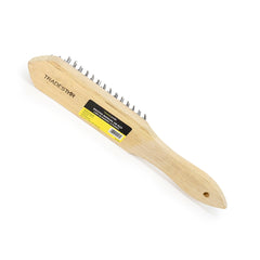 Escova Manual Aço 6 x 15 cm Cabo Madeira Tradestar