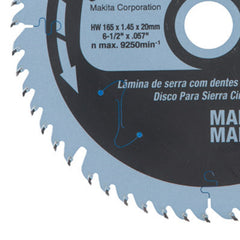 Disco Serra 56 Dentes 165 mm x 20 mm B-56889 Makita