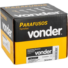 Parafuso Madeira 5,0 x 60 mm Phillips 200 Peças Vonder