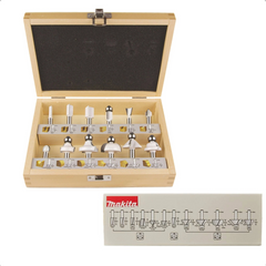 Kit Fresas Encaixe 1/4" 12 Peças D-53584 Makita