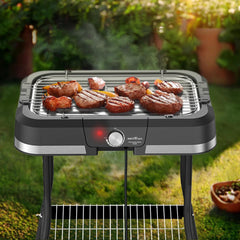 Churrasqueira Elétrica BCQ90 1500W Britânia Suporte com Prateleira Bandeja Removível 220V